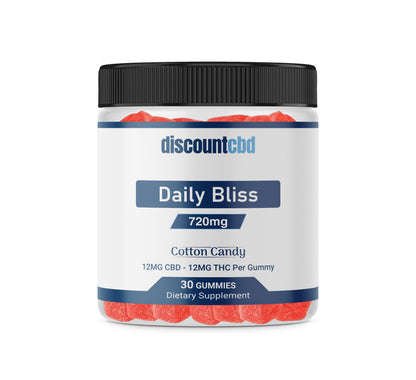 Daily Bliss - Cotton Candy CBD/THC Gummies - 720mg