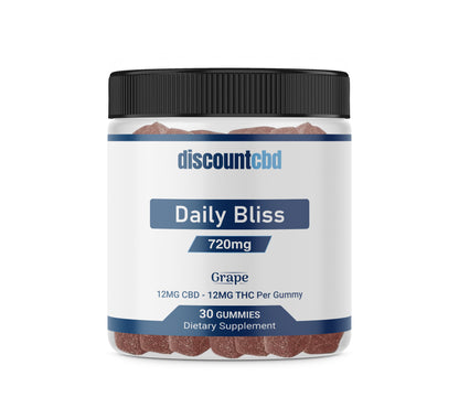 Daily Bliss - Grape CBD/THC Gummies - 720mg