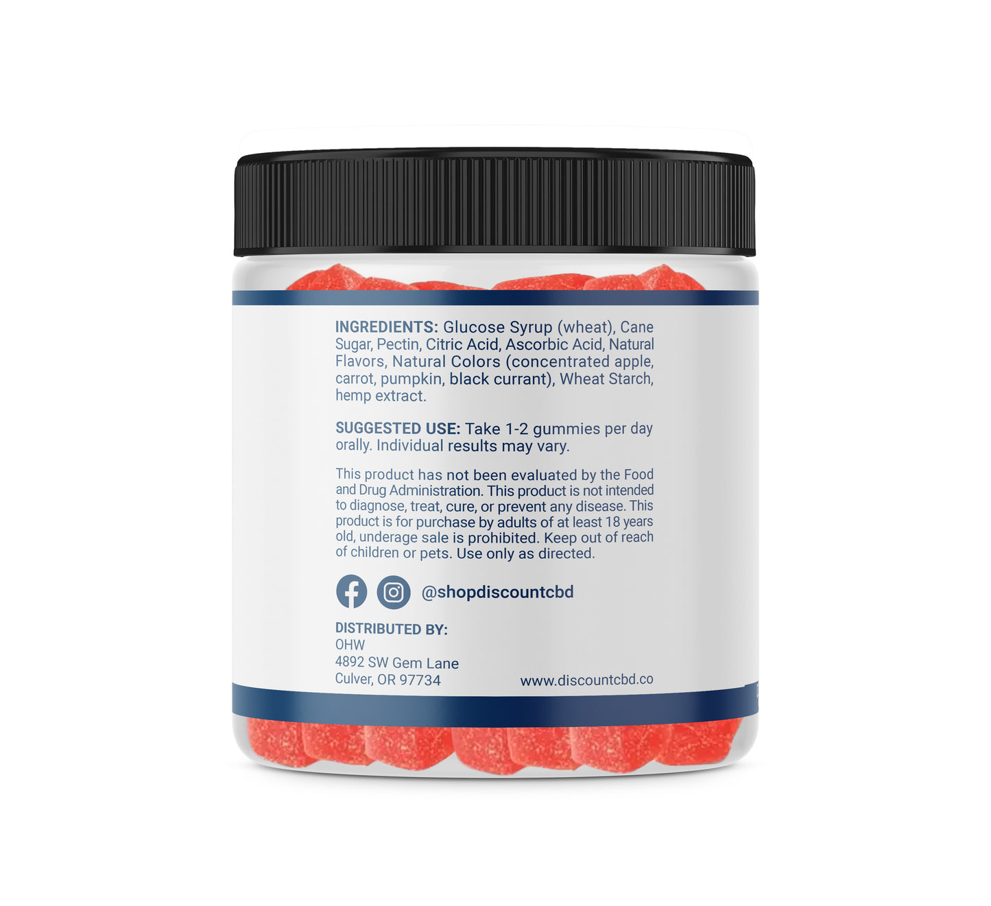 Relax & Unwind - Strawberry CBD/THC Gummies - 1800mg