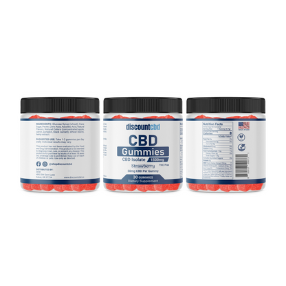 CBD Isolate Gummies - THC Free - 1500mg